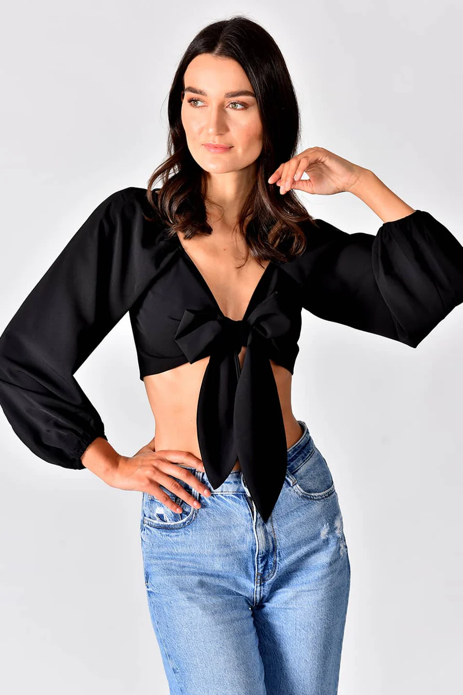 Romantic Top Black